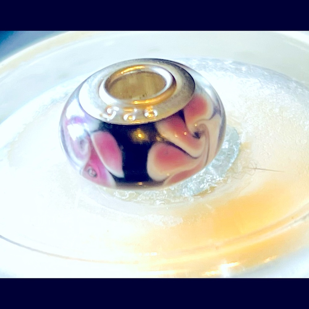 925 STERLING SILVER SOLID CORE MURANO GLASS BEAD
